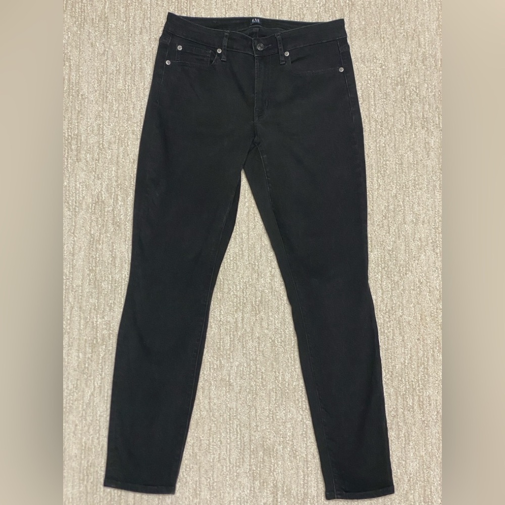GAP Dark Black Denim Curvy True Skinny Jeans, 30R